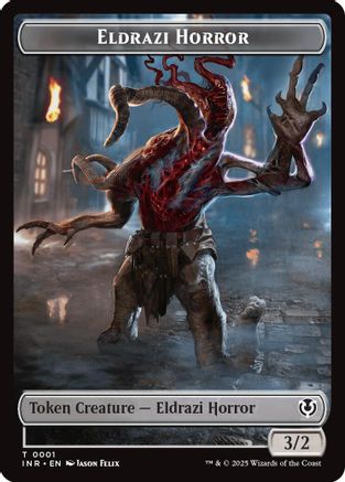 Eldrazi Horror // Human Soldier (0003) Double-Sided Token (-1 // 3) - Innistrad Remastered Foil