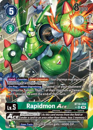 Rapidmon ACE (Alternate Art) (BT19-050) - Release Special Booster 2.5 Foil