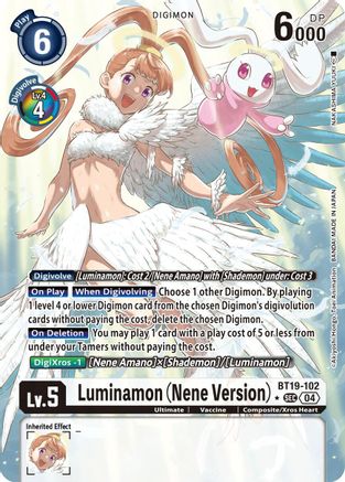 Luminamon (Nene Version) (Alternate Art) (BT19-102) - Release Special Booster 2.5 Foil