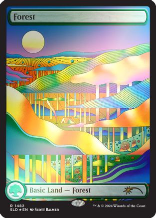 Forest (1482) (Rainbow Foil) (SLD-1482) - Secret Lair Drop Series Foil