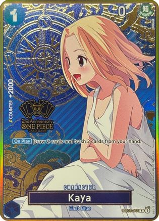 Kaya (One Piece Japanese Version 2nd Anniversary Set) (OP03-044) - One Piece Promotion Cards Foil