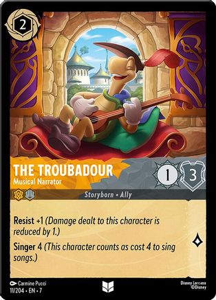 The Troubadour - Musical Narrator (11/204) - Archazias Island Cold Foil