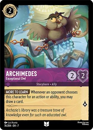 Archimedes - Exceptional Owl (76/204) - Archazias Island Cold Foil