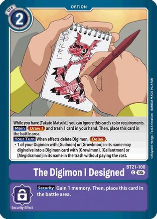 The Digimon I Designed (BT21-100) - World Convergence