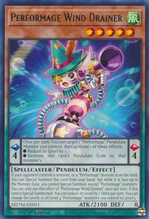 Performage Wind Drainer (MZTM-EN051) - Maze of the Master 1st Edition