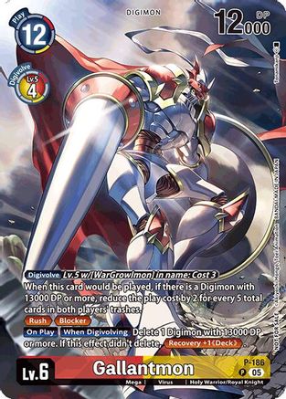 Gallantmon (BT-21: Illustration Celebration Pack) (P-186) - World Convergence Foil