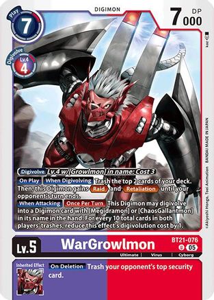 WarGrowlmon (BT21-076) - World Convergence