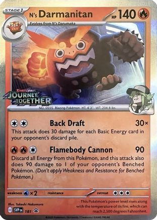 N's Darmanitan 181 - SV09 Journey Together Holofoil