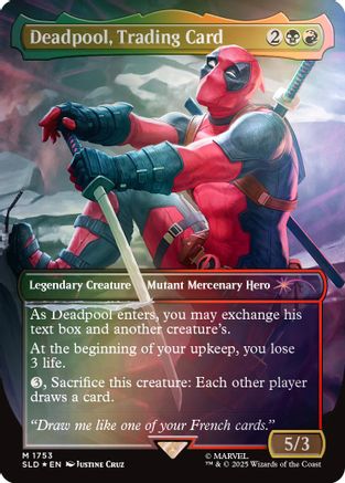 Deadpool, Trading Card (Rainbow Foil) (SLD-1753) - Secret Lair Drop Foil