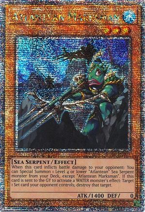 Atlantean Marksman (Quarter Century Secret Rare) (RA04-EN009) - Quarter Century Stampede 1st Edition