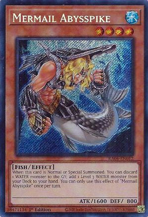 Mermail Abysspike (Secret Rare) (RA04-EN012) - Quarter Century Stampede 1st Edition