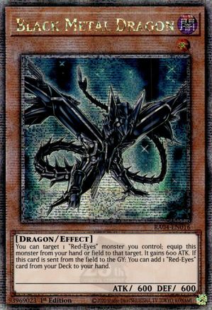 Black Metal Dragon (Quarter Century Secret Rare) (RA04-EN016) - Quarter Century Stampede 1st Edition