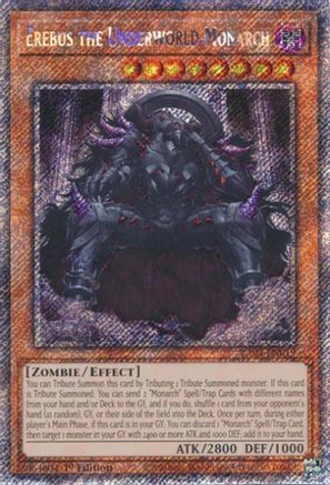 Erebus the Underworld Monarch (Platinum Secret Rare) (RA04-EN019) - Quarter Century Stampede 1st Edition