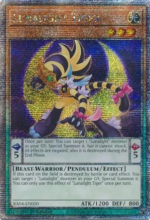 Lunalight Tiger (Quarter Century Secret Rare) (RA04-EN020) - Quarter Century Stampede 1st Edition