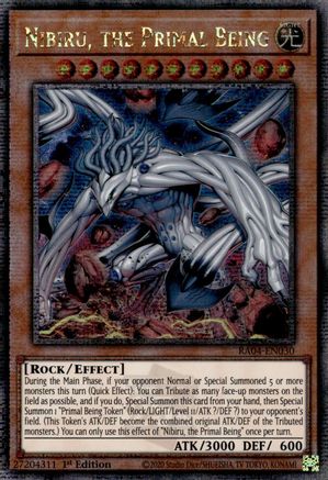 Nibiru, the Primal Being (New Art) (Quarter Century Secret Rare) (RA04-EN030) - Quarter Century Stampede 1st Edition