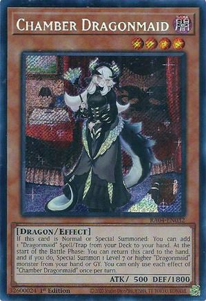 Chamber Dragonmaid (Secret Rare) (RA04-EN032) - Quarter Century Stampede 1st Edition