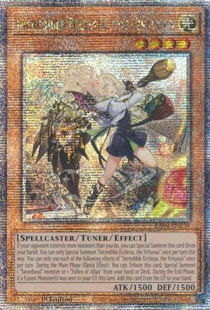 Incredible Ecclesia, the Virtuous (New Art) (Quarter Century Secret Rare) (RA04-EN039) - Quarter Century Stampede 1st Edition