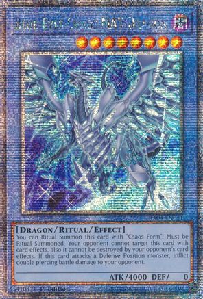 Blue-Eyes Chaos MAX Dragon (New Art) (Quarter Century Secret Rare) (RA04-EN051) - Quarter Century Stampede 1st Edition