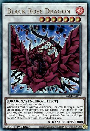 Black Rose Dragon (Ultimate Rare) (RA04-EN057) - Quarter Century Stampede 1st Edition