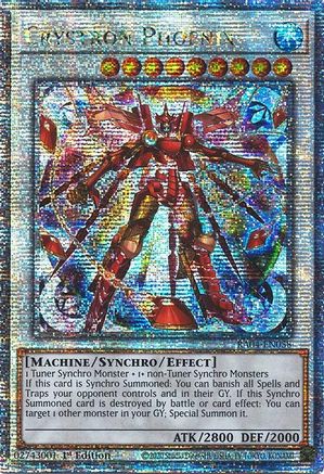 Crystron Phoenix (Quarter Century Secret Rare) (RA04-EN058) - Quarter Century Stampede 1st Edition