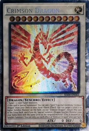 Crimson Dragon (card) (CR) (RA04-EN061) - Quarter Century Stampede 1st Edition