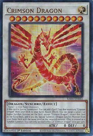 Crimson Dragon (card) (UR) (RA04-EN061) - Quarter Century Stampede 1st Edition