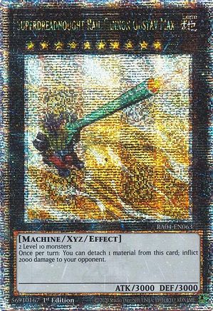 Superdreadnought Rail Cannon Gustav Max (Quarter Century Secret Rare) (RA04-EN063) - Quarter Century Stampede 1st Edition