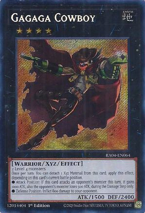 Gagaga Cowboy (Secret Rare) (RA04-EN064) - Quarter Century Stampede 1st Edition