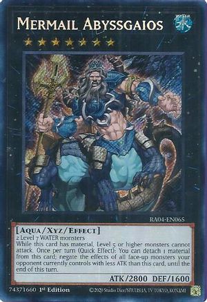 Mermail Abyssgaios (Secret Rare) (RA04-EN065) - Quarter Century Stampede 1st Edition