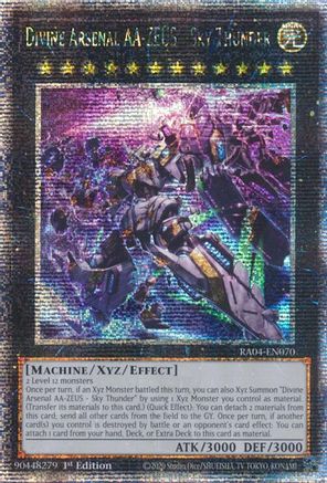 Divine Arsenal AA-ZEUS - Sky Thunder (New Art) (Quarter Century Secret Rare) (RA04-EN070) - Quarter Century Stampede 1st Edition