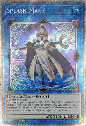 Splash Mage (Platinum Secret Rare) (RA04-EN080) - Quarter Century Stampede 1st Edition