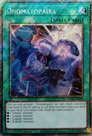 Onomatopaira (Platinum Secret Rare) (RA04-EN089) - Quarter Century Stampede 1st Edition