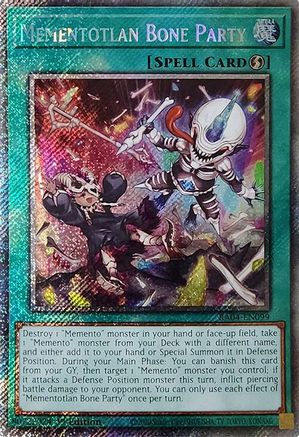 Mementotlan Bone Party (Platinum Secret Rare) (RA04-EN099) - Quarter Century Stampede 1st Edition