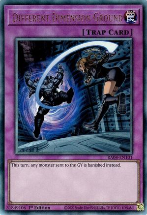 Different Dimension Ground (Ultimate Rare) (RA04-EN101) - Quarter Century Stampede 1st Edition