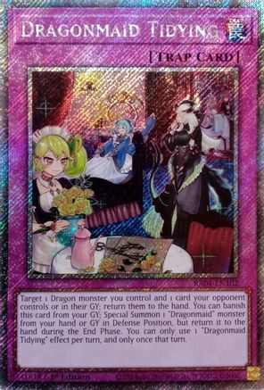 Dragonmaid Tidying (Platinum Secret Rare) (RA04-EN102) - Quarter Century Stampede 1st Edition