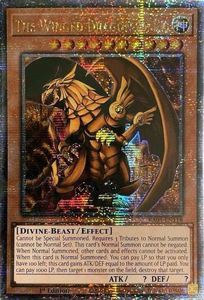 The Winged Dragon of Ra (Quarter Century Secret Rare) (RA04-EN118) - Quarter Century Stampede 1st Edition