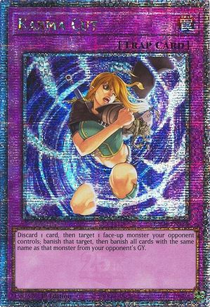 Karma Cut (Quarter Century Secret Rare) (RA04-EN128) - Quarter Century Stampede 1st Edition