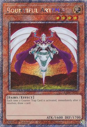 Bountiful Artemis (Platinum Secret Rare) (RA04-EN130) - Quarter Century Stampede 1st Edition