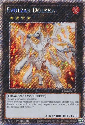 Evolzar Dolkka (Platinum Secret Rare) (RA04-EN167) - Quarter Century Stampede 1st Edition