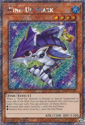 Wind-Up Shark (Platinum Secret Rare) (RA04-EN180) - Quarter Century Stampede 1st Edition