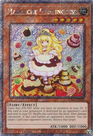 Madolche Puddingcess (Platinum Secret Rare) (RA04-EN186) - Quarter Century Stampede 1st Edition