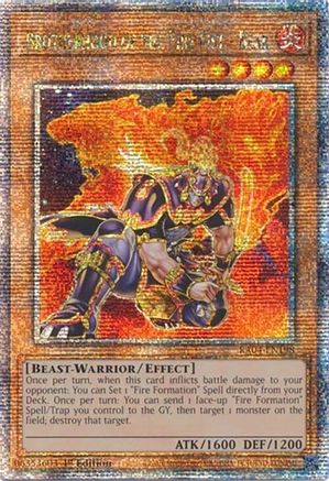 Brotherhood of the Fire Fist - Bear (Quarter Century Secret Rare) (RA04-EN198) - Quarter Century Stampede 1st Edition