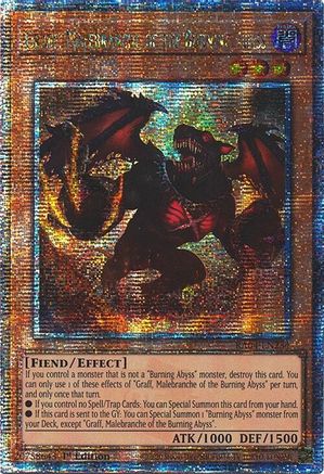 Graff, Malebranche of the Burning Abyss (Quarter Century Secret Rare) (RA04-EN235) - Quarter Century Stampede 1st Edition