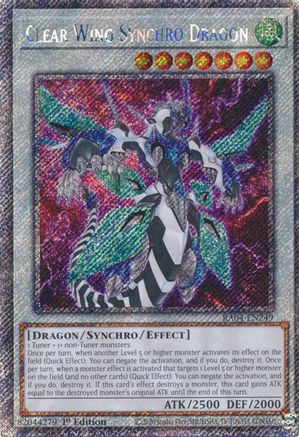 Clear Wing Synchro Dragon (Platinum Secret Rare) (RA04-EN249) - Quarter Century Stampede 1st Edition