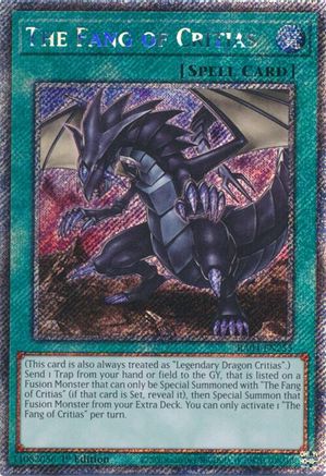 The Fang of Critias (Platinum Secret Rare) (RA04-EN255) - Quarter Century Stampede 1st Edition