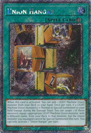 Union Hangar (Platinum Secret Rare) (RA04-EN270) - Quarter Century Stampede 1st Edition