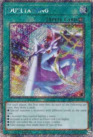 Dueltaining (Platinum Secret Rare) (RA04-EN286) - Quarter Century Stampede 1st Edition