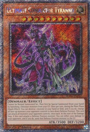 Ultimate Conductor Tyranno (Platinum Secret Rare) (RA04-EN287) - Quarter Century Stampede 1st Edition
