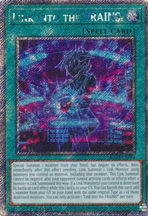 Link into the VRAINS! (Platinum Secret Rare) (RA04-EN294) - Quarter Century Stampede 1st Edition