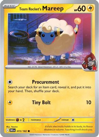 Team Rocket's Mareep 72 - SV10 Destined Rivals